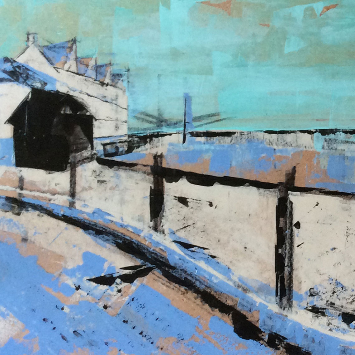 Isabelle-Courtiau_Par-la-cote,-Cancale-peinture-figurative-la-Madeleine